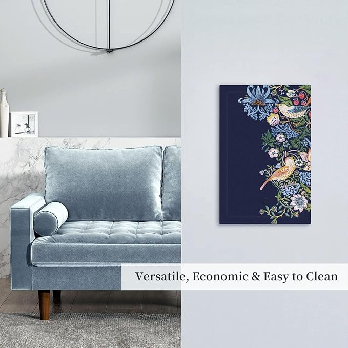 Decorative Light Switch Cover Plate Vintage Blue Morris Strawberry Thief Bird Flower 1 Gang No Device Single Blank Outlet Covers Wall Plate Cover Switchplate Electrical Faceplate