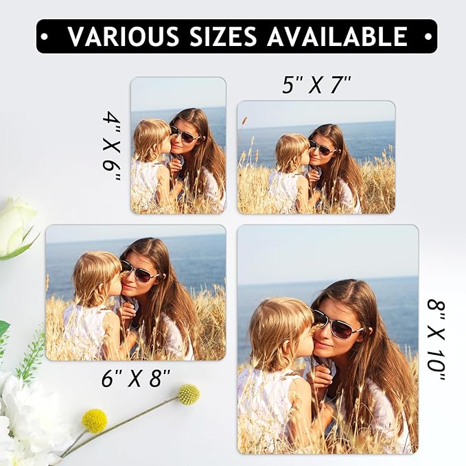 Custom Metal Photo Print for Mom Personalized Mother’s Day Gifts framed photo with Bamboo Stand, Unique Photo Gift from Daughter, Son, Kids - Gift Wrapping Available