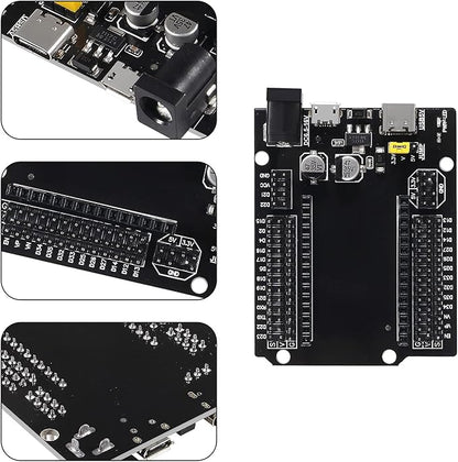 3Set ESP32 ESP-32S WiFi Development Board NodeMCU-32S Microcontroller Processor Integrated with ESP32 Development Board GPIO Breakout Board 30Pin Type-C Micro USB Dual Interface ESP32 Shield 30P