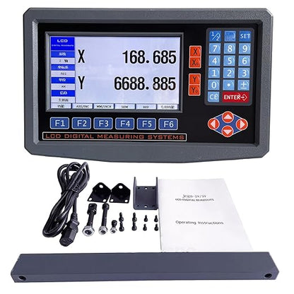 2/3 Axis Digital Readout and TTL Precision Linear Glass Scale DRO Encoder for Milling Lathe. Note:Display&Scales Sold Separately,Pls Select The Size Options! (2 Axis LCD Digital Readout ONLY!)