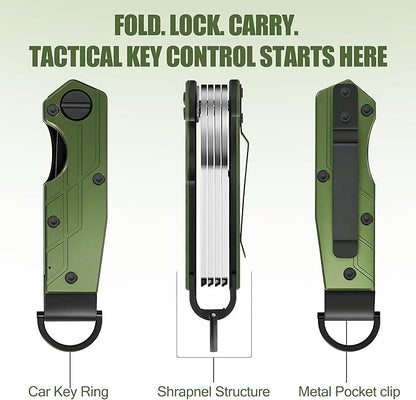 Key Organizer for Men Compact Key Holder Minimalist Key Case Metal Key Chain Key Holder for Keychain Secures 2-5 Keys