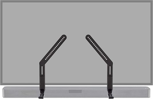 ECHOGEAR Sound Bar Mounting Bracket for Under TV - Adjustable Height & Depth for Max Compatibility Between TV & Soundbar - Dolby Atmos Compatible & Works with LG, Vizio, Bose & More