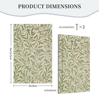 Decorative Light Switch Plate Covers Rustic Morris Willow Leaf Green Leaves 1 Gang No Device Single Blank Outlet Covers Wall Plate Light Switch Cover Plate Faceplate for Bedroom Home Decor