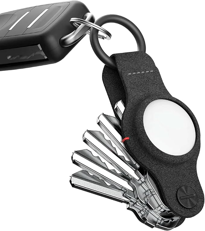 KeySmart AirTag Keychain Key Holder, Compatible with Apple AirTag Holder, Key Organizer Keychains