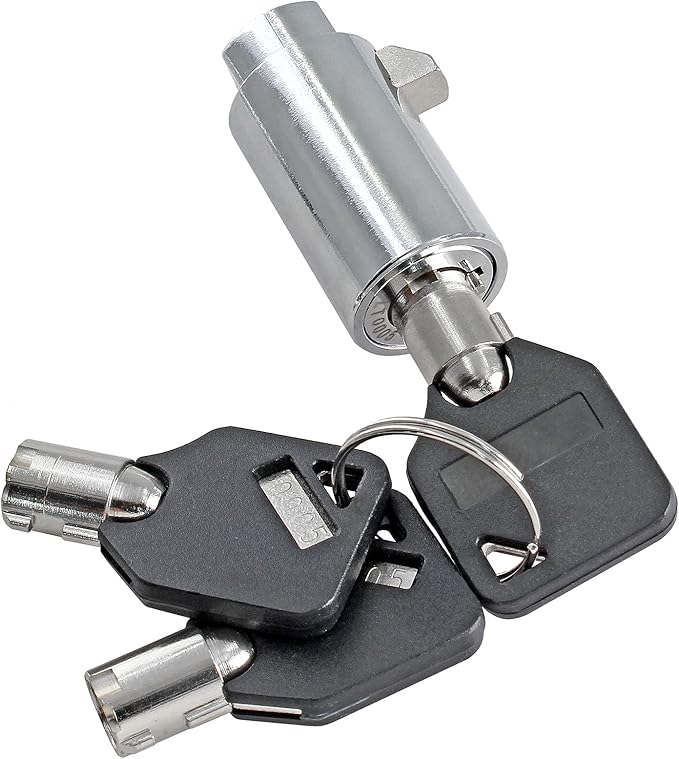 2 Set Vending Machine Lock and Key (Keyed Alike), High Security Tubular Keyway Soda Machine Locks