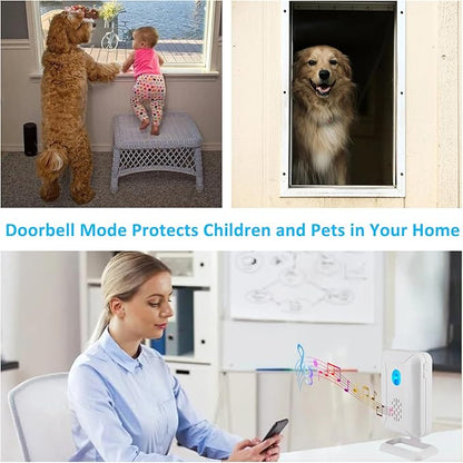 GreenCycle Door Chimes When Door Opens, Wireless Door Sensor Chime Alarm with 600Ft Range, 36Songs, 4 Volume Levels for Business/Store/Home/Office When Entering, 2Receivers 1Sensor