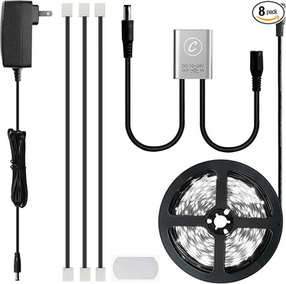 Sensky 19.7FT/6M Cabinet Lighting Kit Flexible LED Strip Lights Kit with Cabinet Sensor Switch,Power Adapter for Gun Safe Cabinet Pantry Wardrobe Lighting (6000K, 6M)