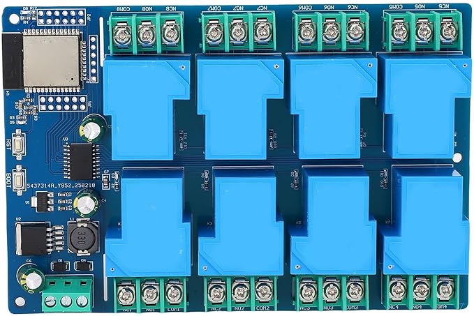 EVGATSAUTO 8 Channel Relay Module, PCB Construction, Remote Control WiFi Smart Switch for Home Automation and Access Control