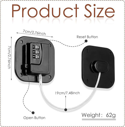 Refrigerator Lock, Combination Lock for Refrigerator Cabinets, Drawers, Heavy Duty Fridge Lock, Easy Install No Keys Needed (Black-4Pack)