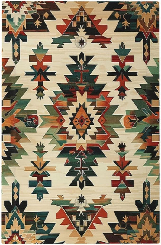 Light Switch Cover Plate Southwest Rustic American Indian Aztec Boho 1 Gang No Device Blank Electrical Wall Plates Faceplate Decorative Switch Plate for Bed Room living Room Decor