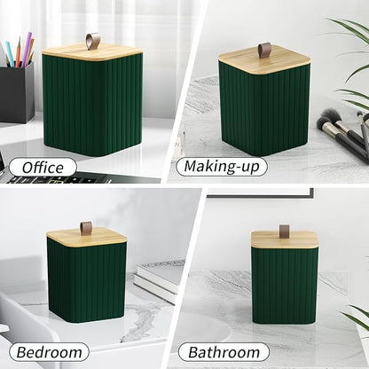 Bathroom Accessory Set - Dark Green Bathroom Set, 27PC Bathroom Accessories Set, Bathroom Sets with Shower Curtain and Rugs, Mini Trash Can, Toilet Brush, Trash Can & Soap Dispenser
