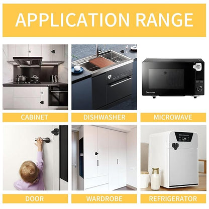 Knob Switch Child Proof Oven Lock Baby Safety Oven Door Lock for Toddlers Heat-Resistant Adhesive no Tools Need or Drill (White-1Pcs)