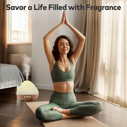 Essential Oil Diffuser for Home: 500ml Oil Diffuser 7 Colors Light Aroma Diffuser with Remote Control for Home, Office, Bedroom, Child’s Room