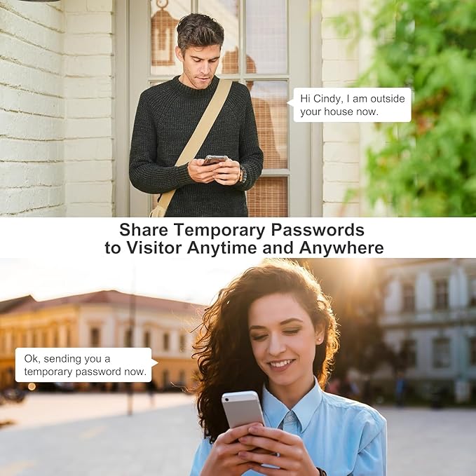 WELOCK Smart Deadbolt Lock, Keyless Entry Door Lock for Front Door, Security WiFi Deadbolt with Keypad, App Control, Anti-Peeking Password,Easy Installation for Bedroom,Home, Apartment,Hotel,Garage