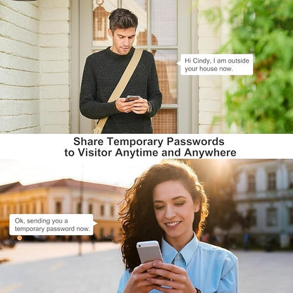 WELOCK Smart Deadbolt Lock, Keyless Entry Door Lock for Front Door, Security WiFi Deadbolt with Keypad, App Control, Anti-Peeking Password,Easy Installation for Bedroom,Home, Apartment,Hotel,Garage