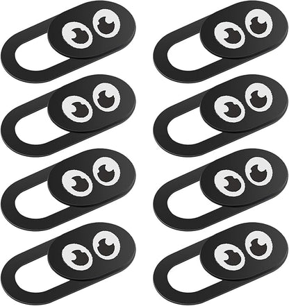 Thin Webcam Cover Slide, 8PCS Phone Camera Cover Laptop Camera Blocker Slider Strong Adhesive Protect Privacy Security Compatible with Tablet Desktop PC Smartphones(Eye)