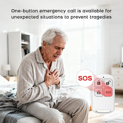 Home Alarm System,Wireless Security System with Touch Screen DIY Kit,Remote & Phone App Control,WiFi+GSM/4G Door/Motion Sensors Compatible with Alexa for Apartment,Kids Safety,Office NO Monthly Fees