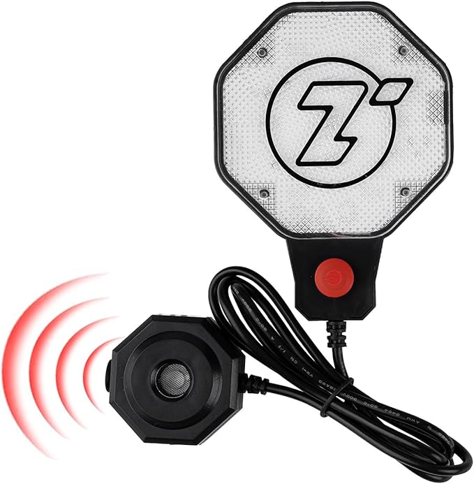 ZONETECH Garage Parking Sensor Ultrasonic Car Parking Stopper for Garage with Red/Yellow/Green LED Indicators –Adjustable Stop Distance 12" to 6.5 ft USB Powered Easy Install Wall-Mount System