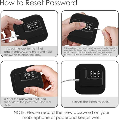 Refrigerator Lock - Heavy Duty Fridge & Cabinet Lock, Keyless Combination Lock for Drawers, Ovens, Trash Cans, and More | Easy Install | Black (2-Pack)