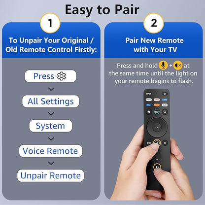 Voice Remote Control for Vizio-Smart-TV-Remote-Replacement XRT260 for Vizio D/P/M/V-Series Smart TVs