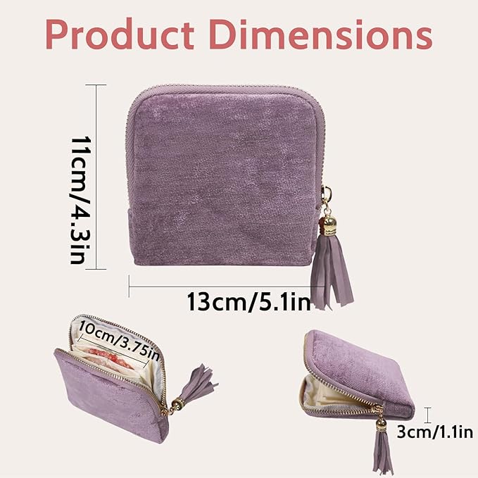 Stuffdatas Travel Jewelry Case, Stuffdatas Bags, Small Jewelry Travel Pouch Mini, Travel Jewelry Organizer Pouch Velvet, with 5 Compartments (3PCS-A)