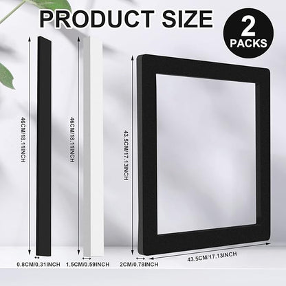 BBTO 2 Set 14 Inch Rv Camper Roof A/C Gasket Kit Air Conditioner Seal Repair Replacement Self Adhesive Picture Frame Gasket and Waterproof Compression Self Adhesive Leveling Pads