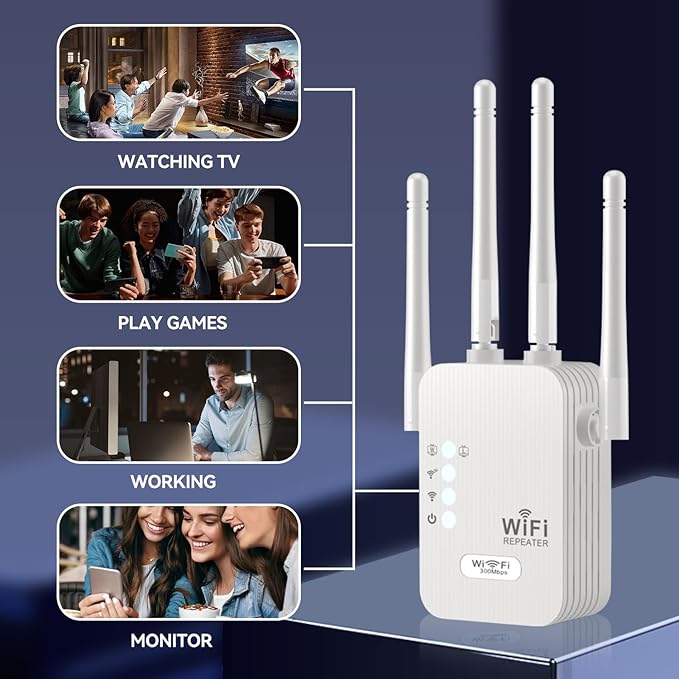 2025 WiFi Extenders Signal Booster for Home Long Range Up to 9800 sq. ft & 40 Devices, WiFi Extender Signal Booster, Internet Booster, Long Range WiFi Extender,Quick Setup-Medium