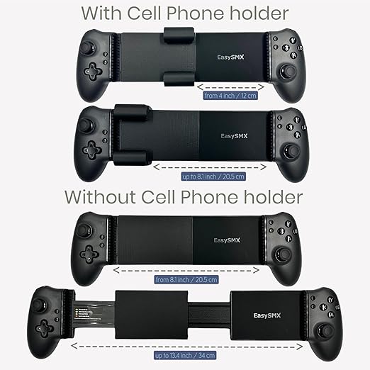 Moded Tablet Controller Easy SMX M15 Bluetooth (Controller + Expansion kit already installed + Case) It can hold tablets with screens up to 15 inches. (Extended Range 4 to 13.4 inches) (Control+Kit+Case)