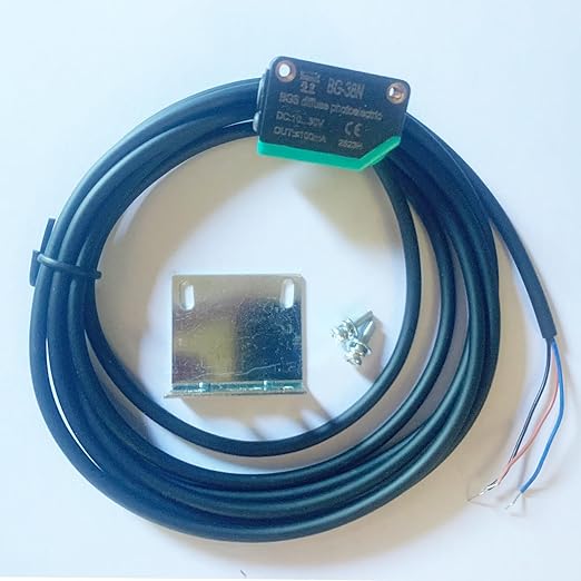BG-38N Photoelectric Sensors,Background Suppression Diffuse Photoelectric Sensor,Sensing Distance 5-350mm,10–30VDC,NPN Output,Detection Distance Unaffected by Object Color