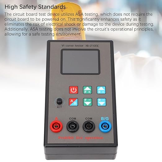 Walfront VI Curve Tester, Double Channel Circuit Board Tester with Color Screen, 18 Frequency Settings and 9 Impedance Levels, Rechargeable Li Battery 3000mAh for Circuit Analysis