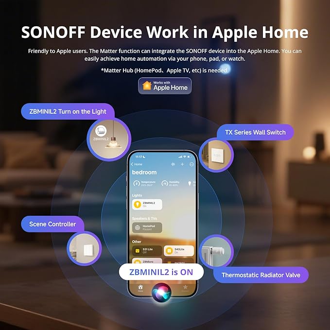 SONOFF Zigbee Bridge Ultra - Matter Compatible Smart Hub for IoT, 256 Device Capacity, 1.5GHz Dual-Core CPU, 1GB DDR4, Ethernet & Wi-Fi, 200m Range, Smart Security Alerts