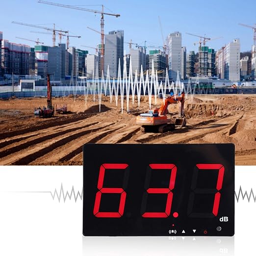 SW-525B Digital Sound Meter Noise Decibel Tester with 9.6 LCD Display Alarm Function Data Storage USB for Factories Offices Theaters