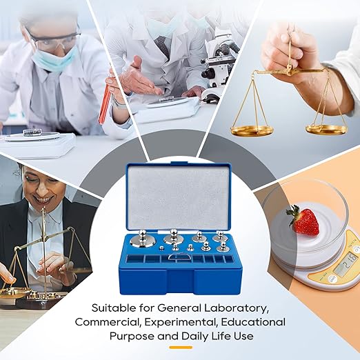 UCEC Calibration Weights for Digital Scale, Scale Weights Calibration Weights Kit, 1g 2g 5g 10g 20g Gram Weight Set with Storage Box and Tweezer