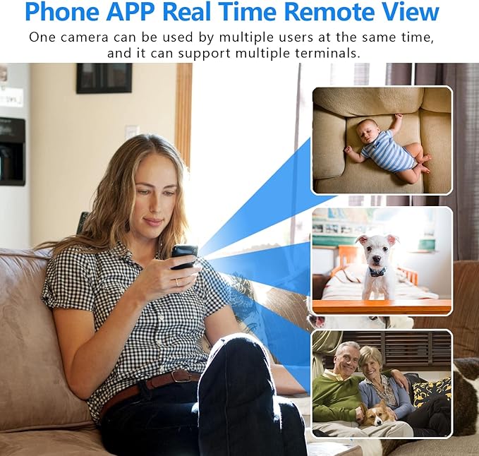 Smallest Wireless WiFi Camera,HD1080P Concealed Security Camera,Portable Video Recording Live Feed,Smart Baby Monitor with Night Vision,Motion Detection,Cloud Storage for Security with iOS AndroidAPP