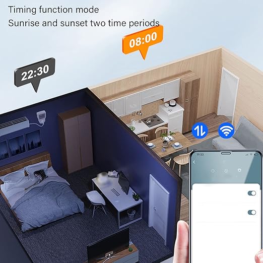 WiFi Smart Plug with Energy Monitoring Electricity Usage Monitor with LCD Display Smart Metering Socket for Home Appliances AC85‑265V US Plug 16A Maximum Current 3680W