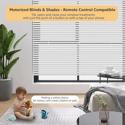Rollerhouse Roller Blinds Tubular Motor with Rechargeable Lithium Battery for Electric Curtains Fits for 1-3/8 inch(35mm) Tube