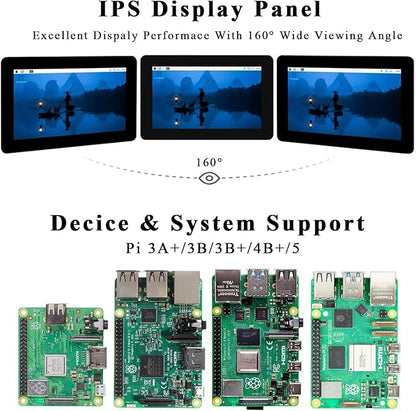 OSOYOO 7 inch DSI Touch Screen 720×1280 IPS Display, DSI Power & Video (No Extra Cables), Portrait/Landscape Rotatable Bare Screen for Raspberry Pi4B/3B+/3B/3A+/5