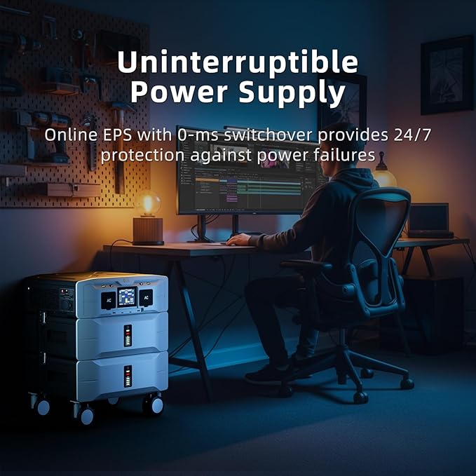 IEE 5120Wh Portable Power Station SP5000 with 2×400W Solar Panel, 120/240V 5000W(Peak 9000W) AC Output Solar Generator, Expandable Capacity, LFP Battery Generator for Home Use, Power Outages, RVs