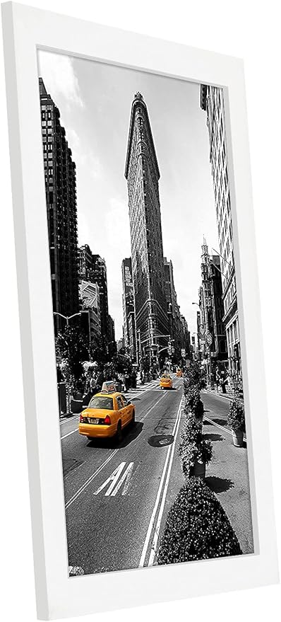 Americanflat 11x17 Picture Frame with Shatter-Resistant Glass - Signature Collection - Gallery-Style Frames Made of Engineered Wood - Photo Frame for Wall Display - White