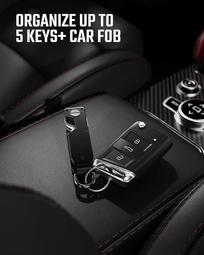 Key Organizer for Men Compact Key Holder Minimalist Key Case Metal Key Chain Key Holder for Keychain Secures 2-5 Keys