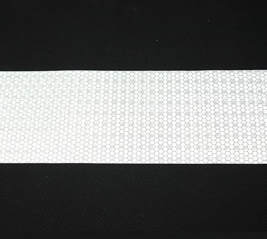 White Reflective Tape Outdoor Waterproof 4 inch Wide, High Visibility Warning Industrial Marking Tape,Safety Stickers (68 feet,5 Rolls)