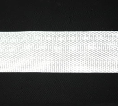 White Reflective Tape Outdoor Waterproof 3 inch Wide, High Visibility Warning Industrial Marking Tape,Safety Stickers (68 feet,3 Rolls)