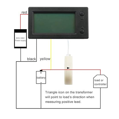 DROK Voltage Amp Meter DC, Battery Monitor DC 0-300V 200A, Ammeter Voltmeter for Solar System Setup Power Energy Capacity Volt Current Detector Panel with Hall Sensor