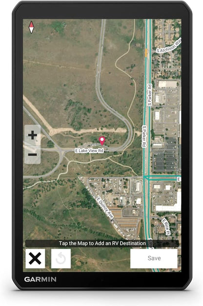 Wearable4U - Garmin RV 895 GPS Navigator, Large, Easy-to-Read 8, Custom RV Routing, High-Resolution Birdseye Satellite Imagery with Power Pack Bundle
