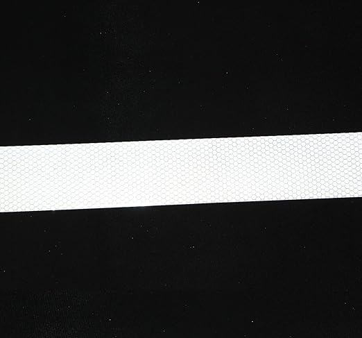 White Reflective Tape Outdoor Waterproof 1 inch Wide, High Visibility Warning Industrial Marking Tape,Safety Stickers (68 feet,10 Rolls)