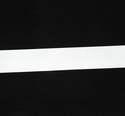 White Reflective Tape Outdoor Waterproof 1 inch Wide, High Visibility Warning Industrial Marking Tape,Safety Stickers (68 feet,10 Rolls)