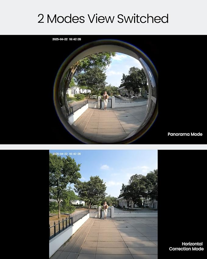 ieGeek Doorbell Camera Wireless No Subscription, 3MP Video Doorbell with Chime, 180° Head to Toe View, 2-Way Talk Voice Changer, AI Motion Detection Night Vision, Only 2.4GHz WiFi, Works with Alexa