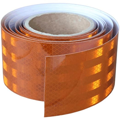 Non Fading Brown Reflective Tape Outdoor Waterproof 3 inch Wide, High Visibility Warning Safety Industrial Marking Tape (11 feet)