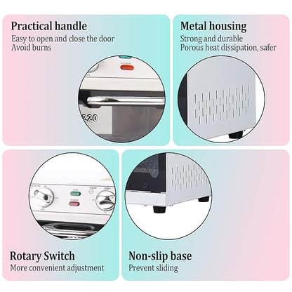 High Temperature Sterilizer, 8L Large Capacity Dry Heat Sterilizer, Max. Temperature 220℃, With Temperature Control & Timer, For Hair Salon Spa Nail Salon, Tool Sterilizer
