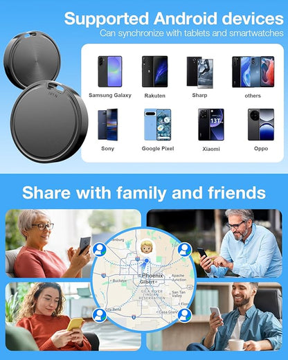Air Tags for Android,Air Tags-4 Pack Android,Android Tracker Tags with 4 Case,2 Year Battery Life,Google Find Trackers for Google'S Find Hub App,IP65 Waterproof Luggage Tracker Android for Keys